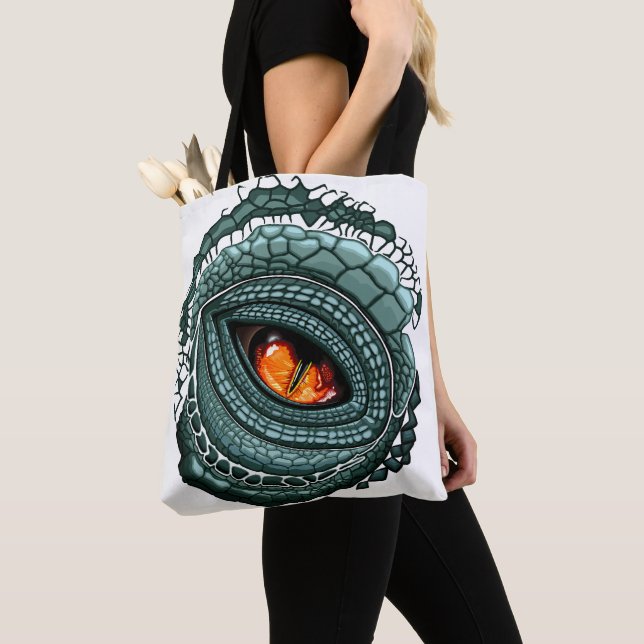 Bolsa Tote Olho de Predador Réptil Primitivo (Close Up)