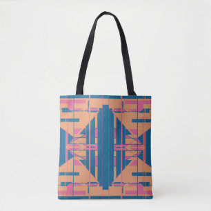 Bolsa Tote Olho Escuro Azul Cor-de-rosa Simétrico Sudoeste