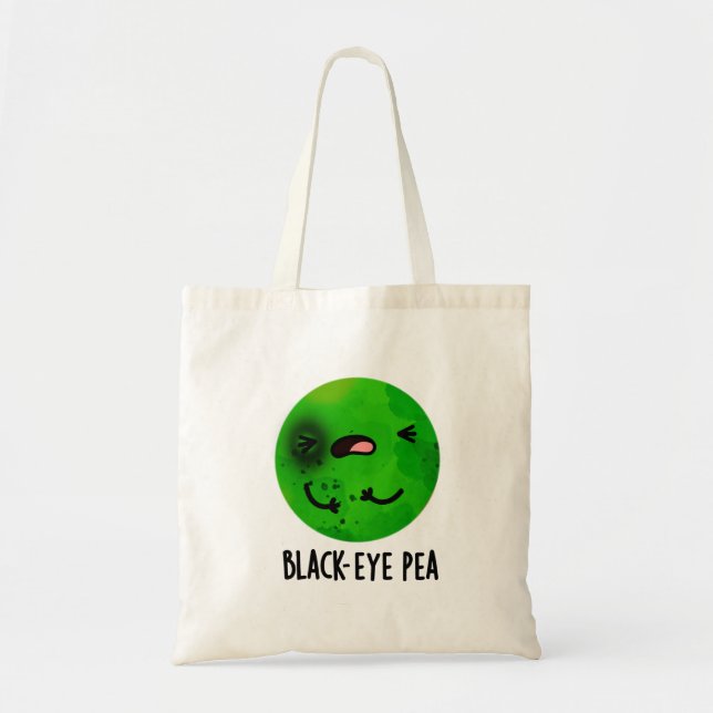 Bolsa Tote Olho Negro Pea Engraçado Veggie Pun (Frente)