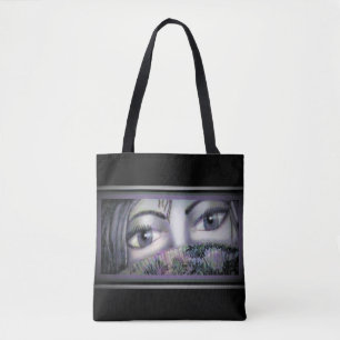 Bolsa Tote Olhos atrás do ventilador oriental
