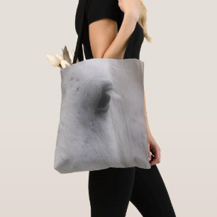 Bolsa Tote Olhos Brancos De Cavalo De Percheron 