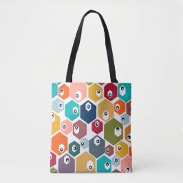 Bolsa Tote Olhos Hexagonais 