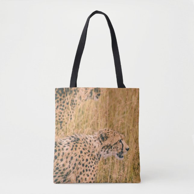 BOLSA TOTE OLHOS NO ALVO - FOTO DE ANIMAIS LEOPARD (Frente)