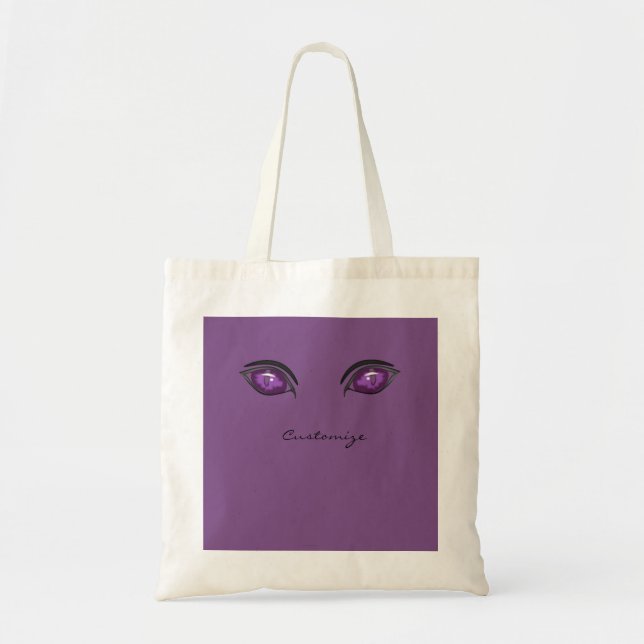 Bolsa Tote Olhos roxos olhando Thunder_Cove (Frente)