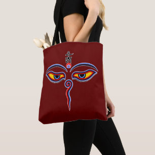 Bolsa Tote Olhos Sabedoria De Buda - Olhos Do Templo De Bodhn
