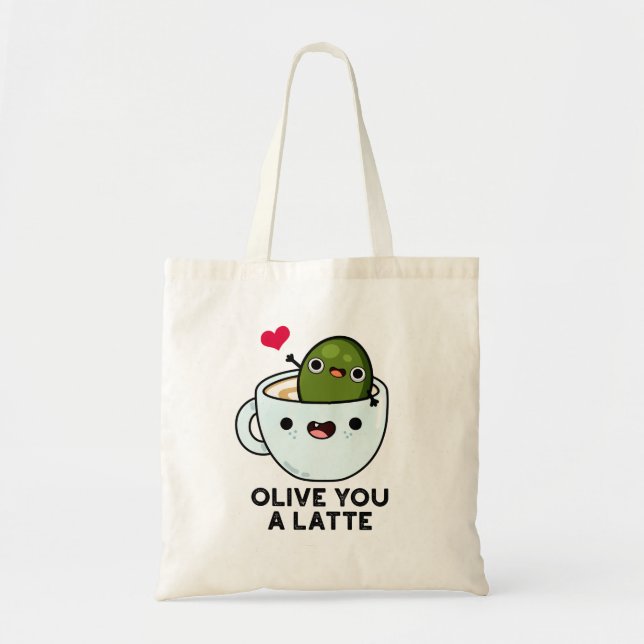 Bolsa Tote Olive You A Latny Funny Comida Pun  (Frente)