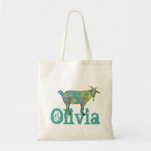 Bolsa Tote Olívia Divertida Excêntrica Cabra Colorida Funky A