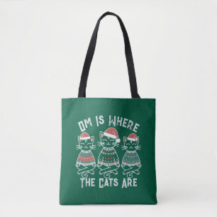 Bolsa Tote Om É Onde Os Gatos Estão Feriados