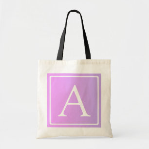 Bolsa Tote Ombre cor-de-rosa do monograma /roxos subtis