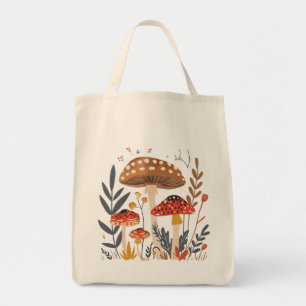 Bolsa Tote Ombro Cogumelos