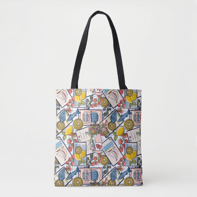 Bolsa Tote Ombro em Férias no Mediterrâneo (Frente)