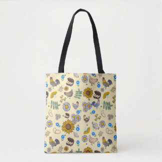Bolsa Tote Ombro em Galinheiro de Quintal