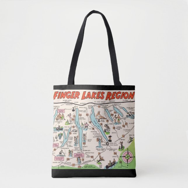 Bolsa Tote Ombro NY Finger Lakes (Frente)