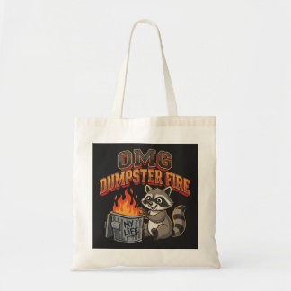 Bolsa Tote OMG Lixeira em Chamas Panda Divertido Corporativo