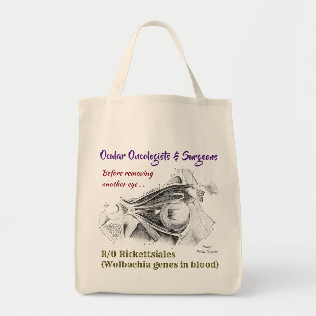 Bolsa Tote Oncologistas oculares/Cirurgiões R/O Wolbachia por (Frente)