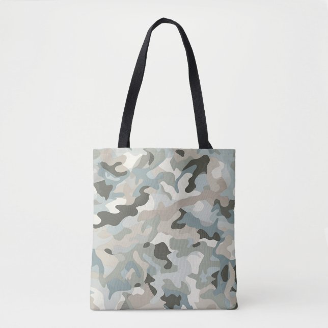 Bolsa Tote Onda Azul de Camo (Frente)