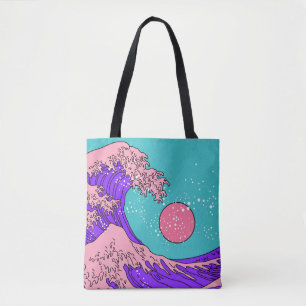 Bolsa Tote Onda de excelente no estilo de Arte de Pop Vaporwa