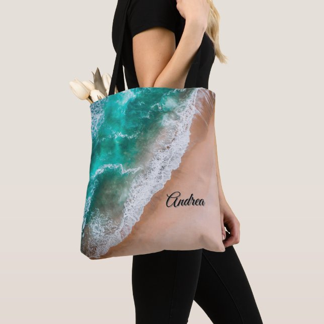 Bolsa Tote Onda em Sandy Beach Personal (Close Up)