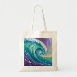 Bolsa Tote Onda Espiral Abstrata do Oceano