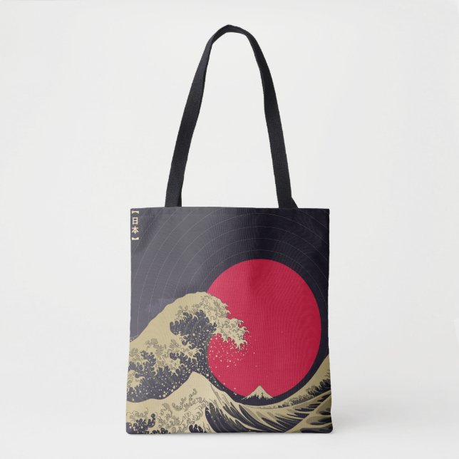 Bolsa Tote "Onda Excelente de kanagawa". Hokusai, onda japone (Frente)
