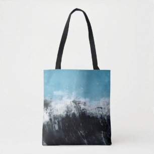 Bolsa Tote Onda marítima. Ilustração pintada à mão