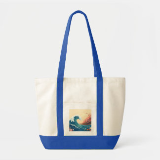 Bolsa Tote Onda Oceânica Impressionista