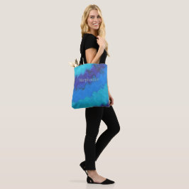 Bolsa Tote Onda Personalizada de Colo Azul Colado