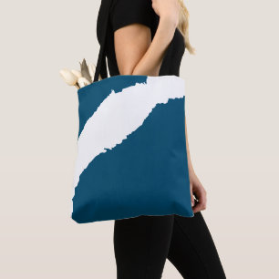 Bolsa Tote Onda Rasgada Azul Oceano
