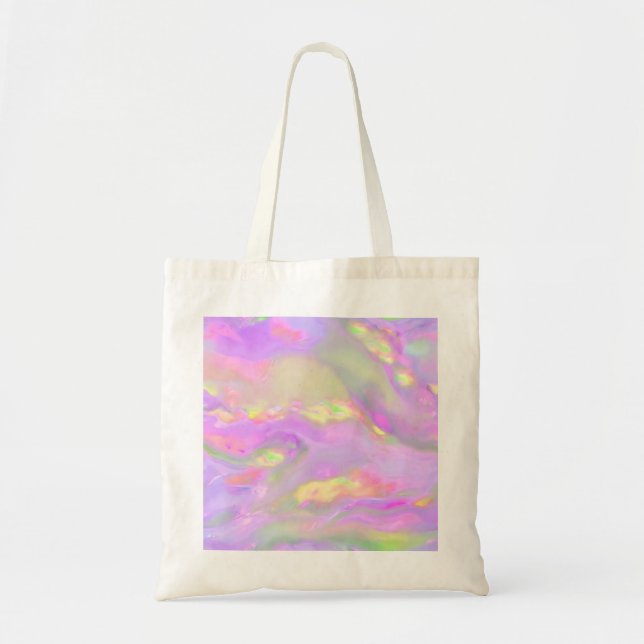 Bolsa Tote Ondas abstratas coloridas e bonitas e modernas (Frente)