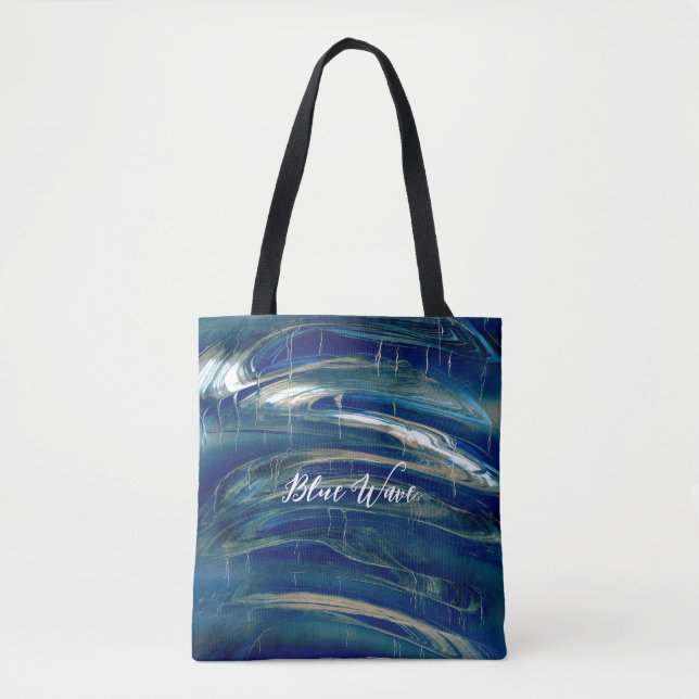 Bolsa Tote Ondas Azuis (Frente)
