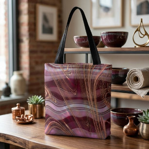 Bolsa Tote Ondas de Rosa