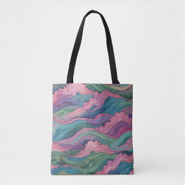 Bolsa Tote Ondas de Sereia (Frente)
