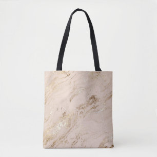 Bolsa Tote Ondas Douradas: Abstrato Marble
