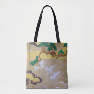 Bolsa Tote Ondas em Matsushima (direita), Tawaraya Sotatsu