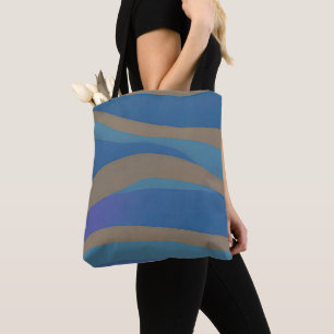 Bolsa Tote Ondas Fracionadas de Capa de abstrato 12