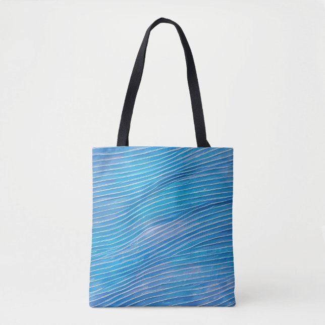 Bolsa Tote Ondas Fracionadas de Capa de abstrato 21 (Frente)