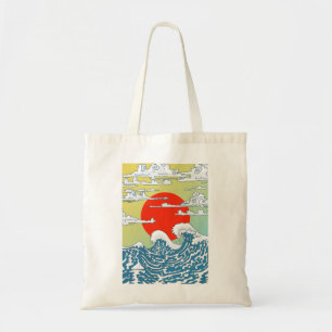 Bolsa Tote Ondas Japonesas