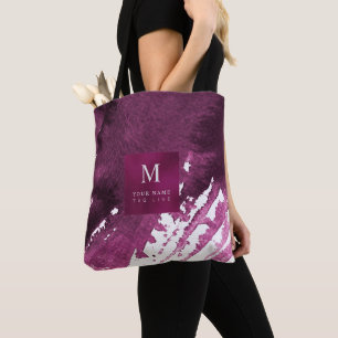 Bolsa Tote Ondas Modernas, Borgonha De Cores