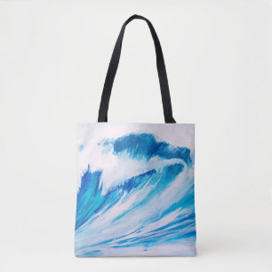 Bolsa Tote Ondas Oceânicas: Beleza Blumarine Watercolor.