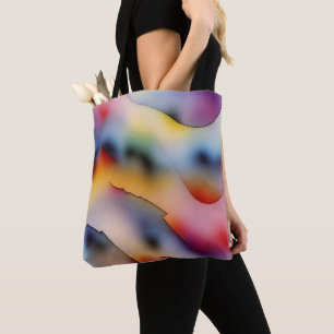 Bolsa Tote "Ondas Refratadas" Arte Abstrato Contemporânea