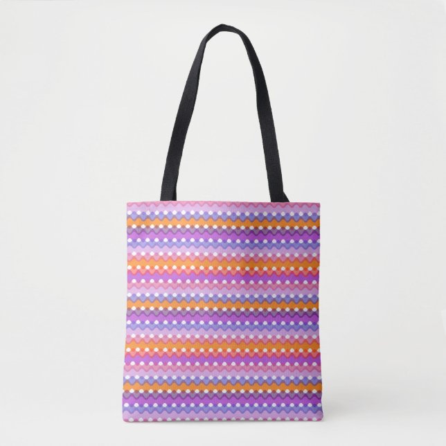 Bolsa Tote Ondas Retro (Frente)