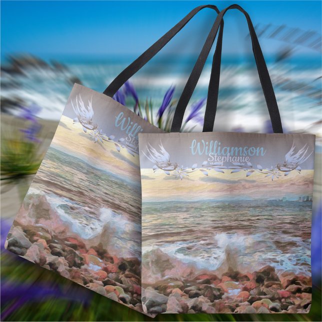 Bolsa Tote Ondas Rochosas 0742 (Criador carregado)