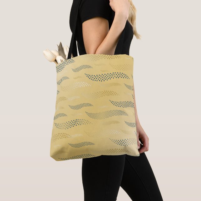Bolsa Tote Ondas Tiger (padrão estilizado) 1 (Close Up)