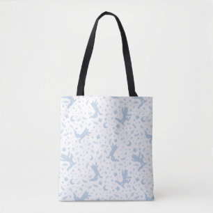 Bolsa Tote Onde as Coisas Selvagens Floral Azul