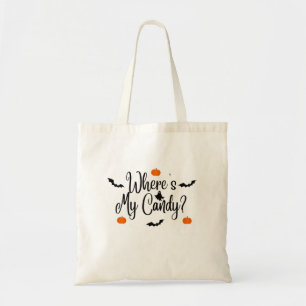 Bolsa Tote Onde está meu doce - Travessura ou Gosto de Hallow