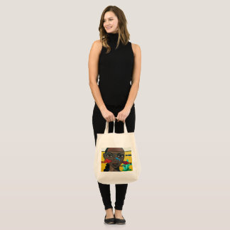 Bolsa Tote Onde os Pensamentos Nadem | Arte Afrocentrada de M