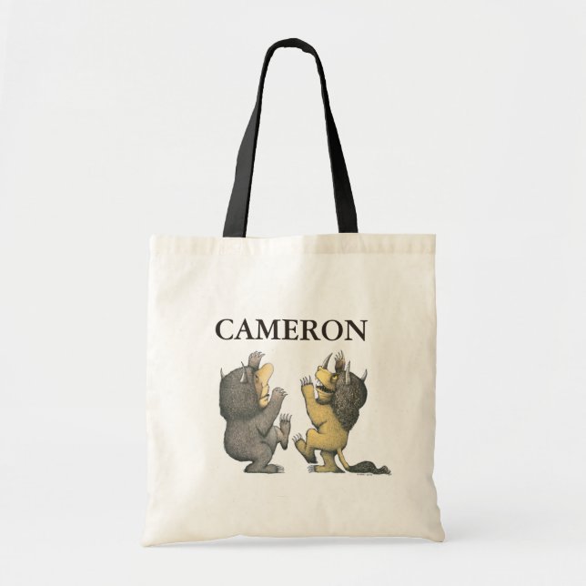 Bolsa Tote Onde Vivem os Monstros | Adicione seu Nome (Frente)