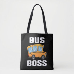 Bolsa Tote Ônibus Engraçado Chefe Motorista de Ônibus Escolar