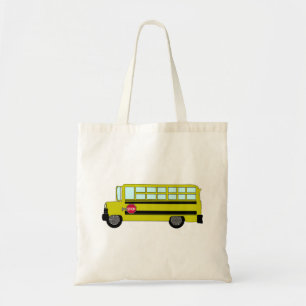 Bolsa Tote Ônibus Escolar Amarelo com Placa de Parada