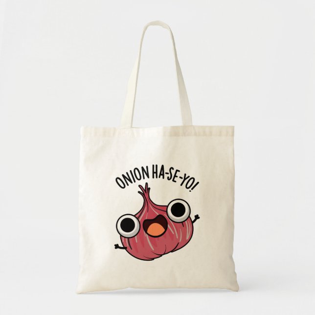 Bolsa Tote Onion Ha-se-yo Funny Coreano Pun (Frente)